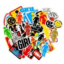 Girl Assorted Logo 44 Pack Sticker - Assorted