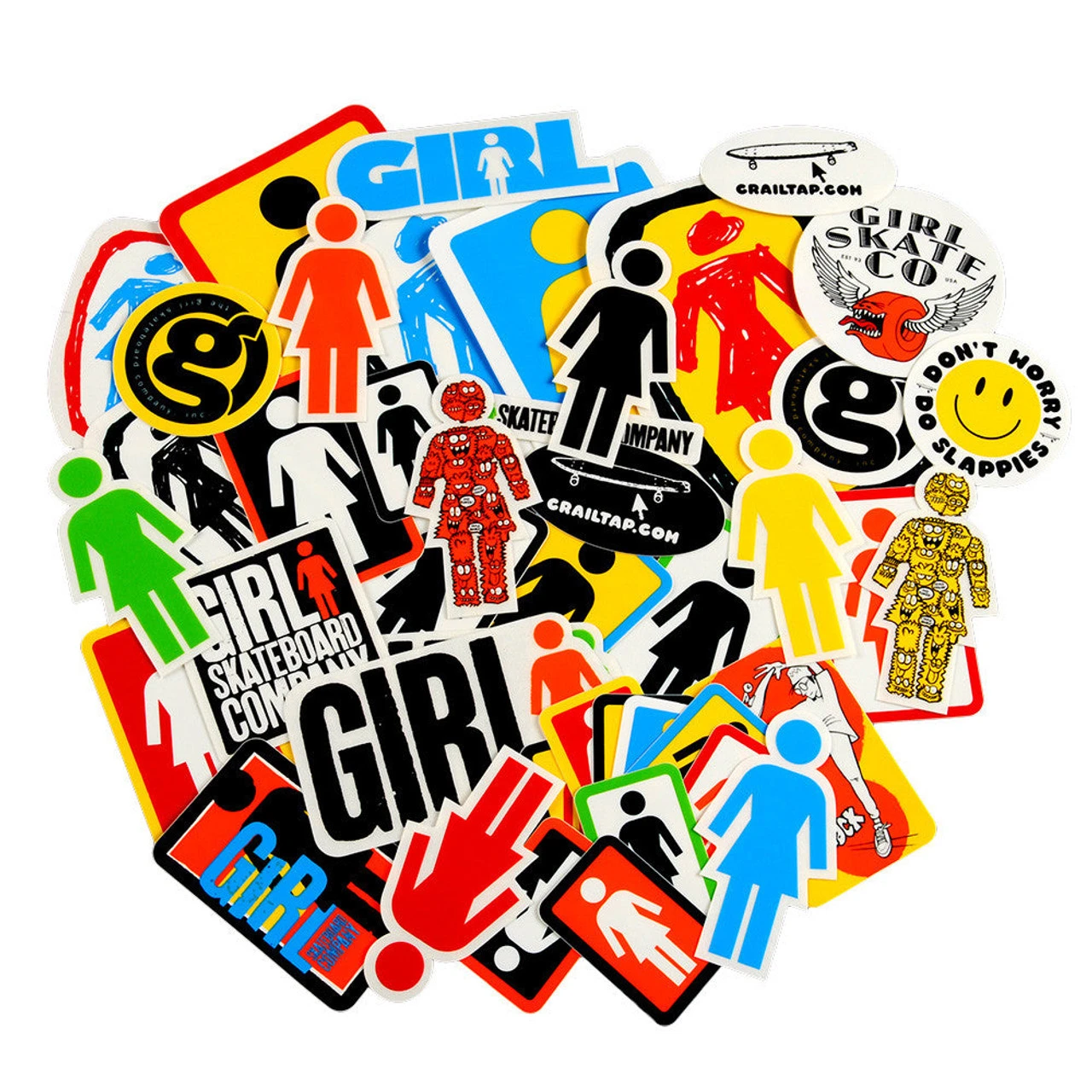 Girl Assorted Logo 44 Pack Sticker - Assorted 3 Girl Assorted Logo 44 Pack Sticker - Assorted
