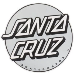 Santa Cruz Large Classic Dot Sticker - Black/Silver