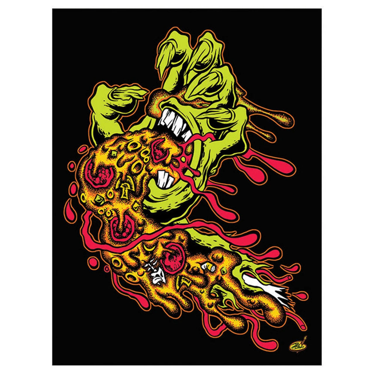 Santa Cruz Dirty Donny Hand Sticker - Black - 18in X 24in - Skate Print 3 Santa Cruz Dirty Donny Hand Sticker - Black - 18in X 24in - Skate Print