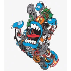 Santa Cruz Pitchgrim Hand Sticker - White - 18in X 24in - Skate Print