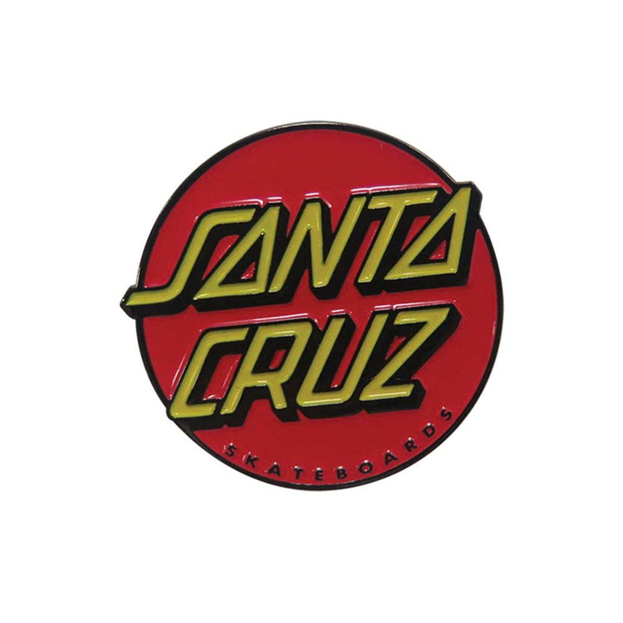 Santa Cruz Classic Dot Push Back Pin- Red/Yellow/Black 3 Santa Cruz Classic Dot Push Back Pin- Red/Yellow/Black