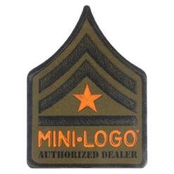 Mini Logo Dealer Rank Sticker - Brown/Orange