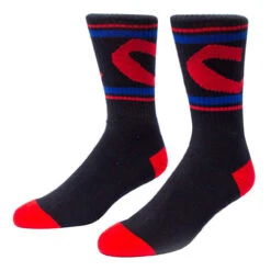 GIRL Chocolate Chunk C Stripe Men's Socks - Black (1 Pair)