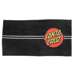 Santa Cruz Classic Dot 35.5in X 62in Beach Towel - Black