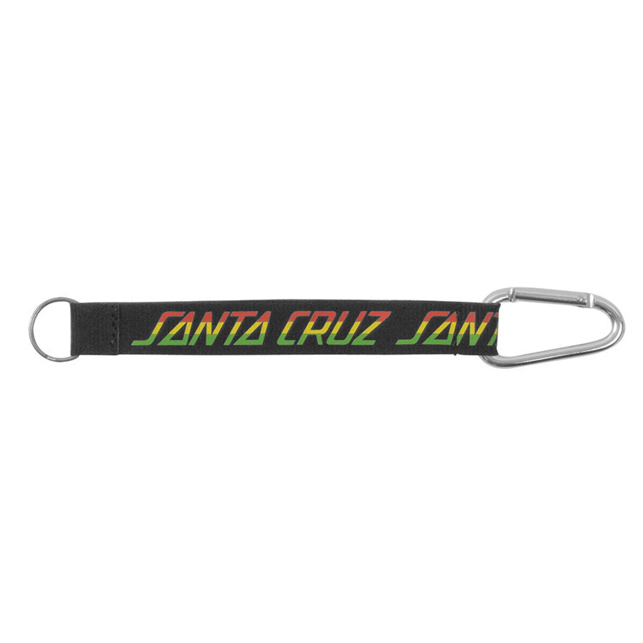 Santa Cruz Rasta Key Chain Carabiner - Black - Lanyard 3 Santa Cruz Rasta Key Chain Carabiner - Black - Lanyard