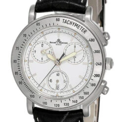 BAUME & MERCIER Geneve WHT Dial LTHR Strap Men's Watch MOF00103