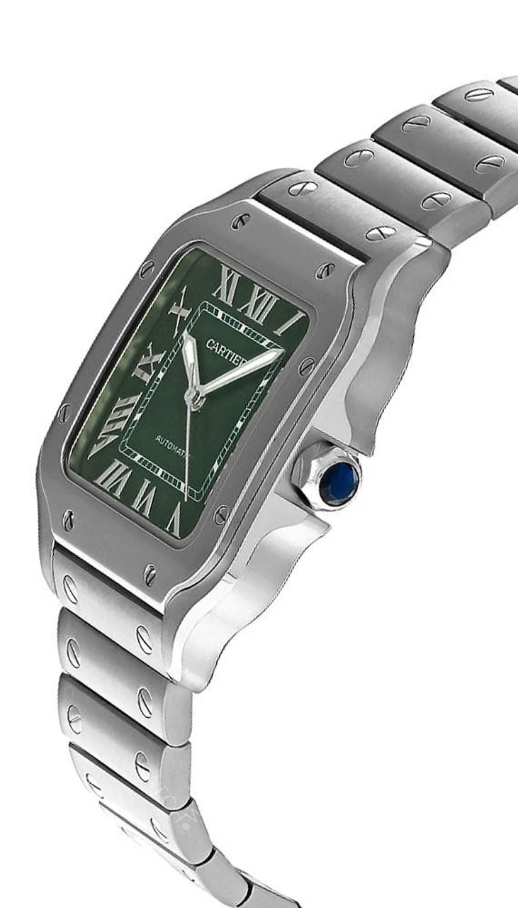 CARTIER Santos De Cartier Medium AUTO Green Dial Men's Watch WSSA0061 4 CARTIER Santos De Cartier Medium AUTO Green Dial Men's Watch WSSA0061 - Image 2