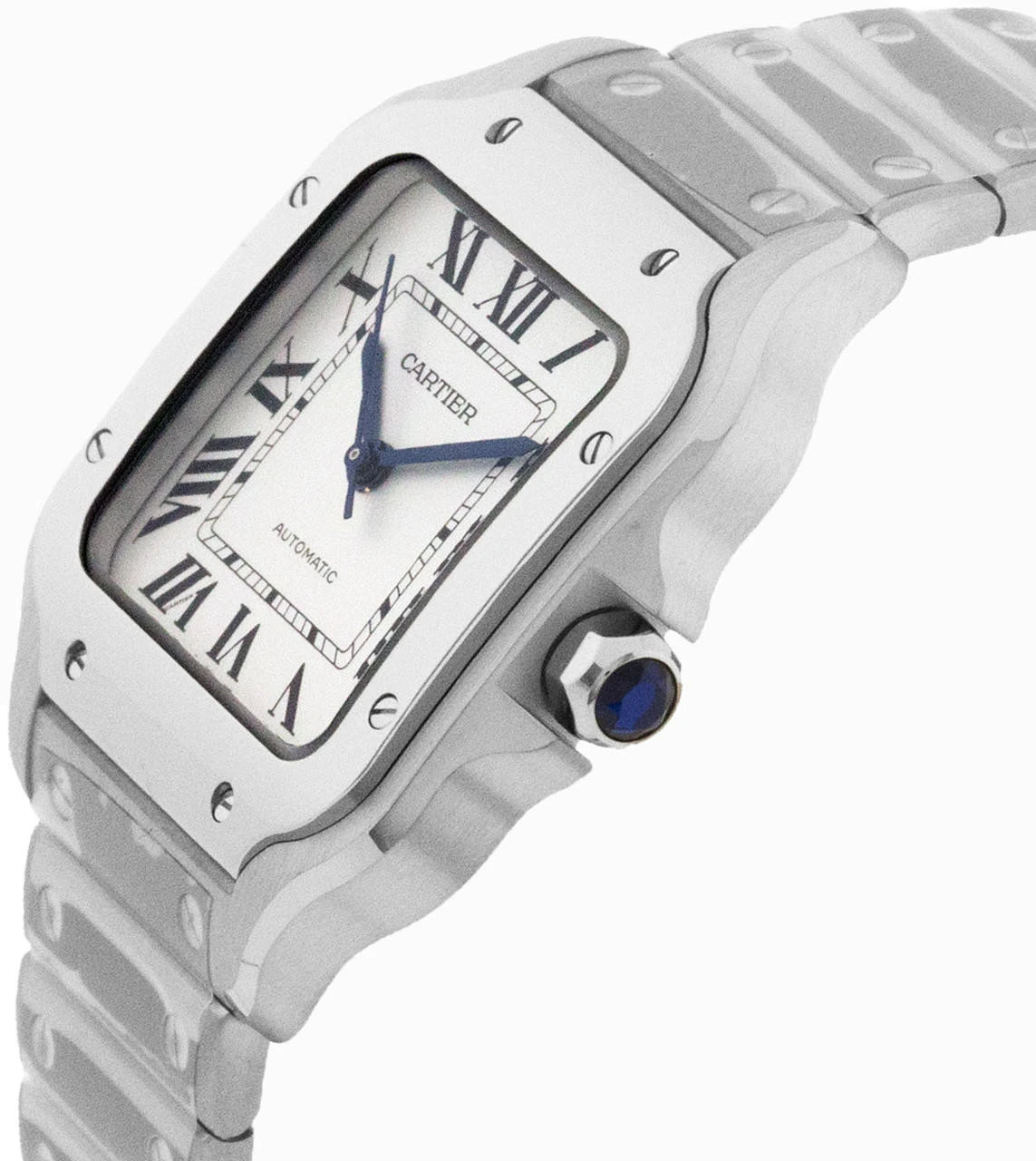 CARTIER Santos De Cartier Silvered Opaline Dial 35.1MM Unisex Watch WSSA0029 4 CARTIER Santos De Cartier Silvered Opaline Dial 35.1MM Unisex Watch WSSA0029 - Image 2