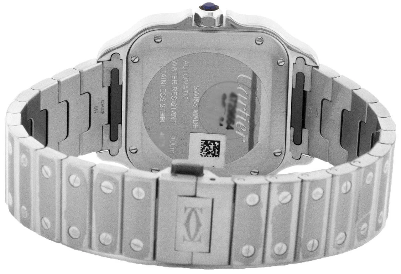 CARTIER Santos De Cartier Silvered Opaline Dial 35.1MM Unisex Watch WSSA0029 6 CARTIER Santos De Cartier Silvered Opaline Dial 35.1MM Unisex Watch WSSA0029 - Image 4