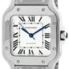 CARTIER Santos De Cartier Silvered Opaline Dial 35.1MM Unisex Watch WSSA0029 -Tissot shop cartier watches cartier santos de cartier silvered opaline dial 35.1mm unisex watch wssa0029 44938.1703309742