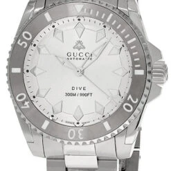 GUCCI Dive 40MM Automatic S-Steel Silver Dial Men's Watch YA136354