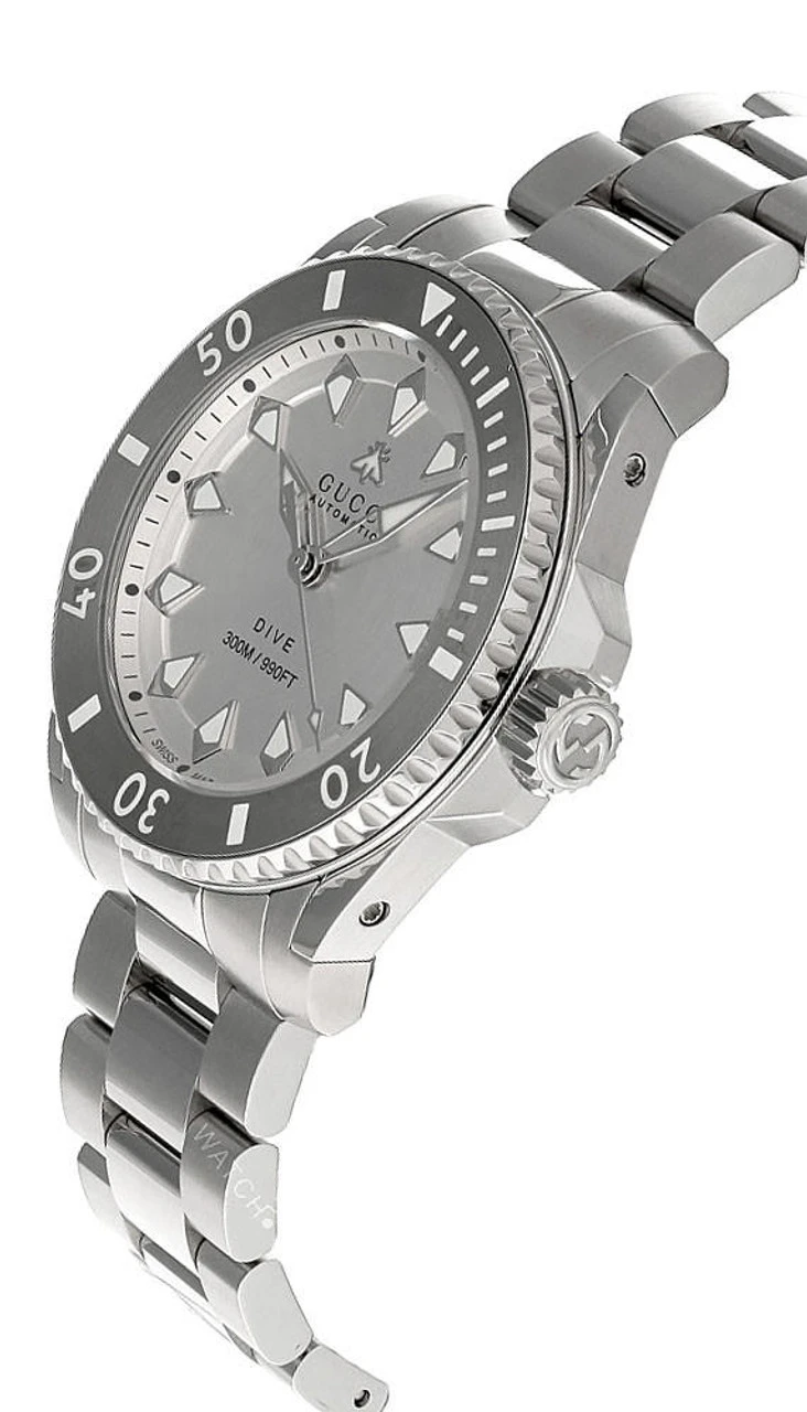 GUCCI Dive 40MM Automatic S-Steel Silver Dial Men's Watch YA136354 4 GUCCI Dive 40MM Automatic S-Steel Silver Dial Men's Watch YA136354 - Image 2
