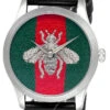 GUCCI G-Timeless 38MM Green/Red Dial LTHR Strap Men's Watch YA1264149 -Tissot shop gucci watches gucci g timeless 38mm greenred dial lthr strap mens watch ya1264149 14061.1652729646