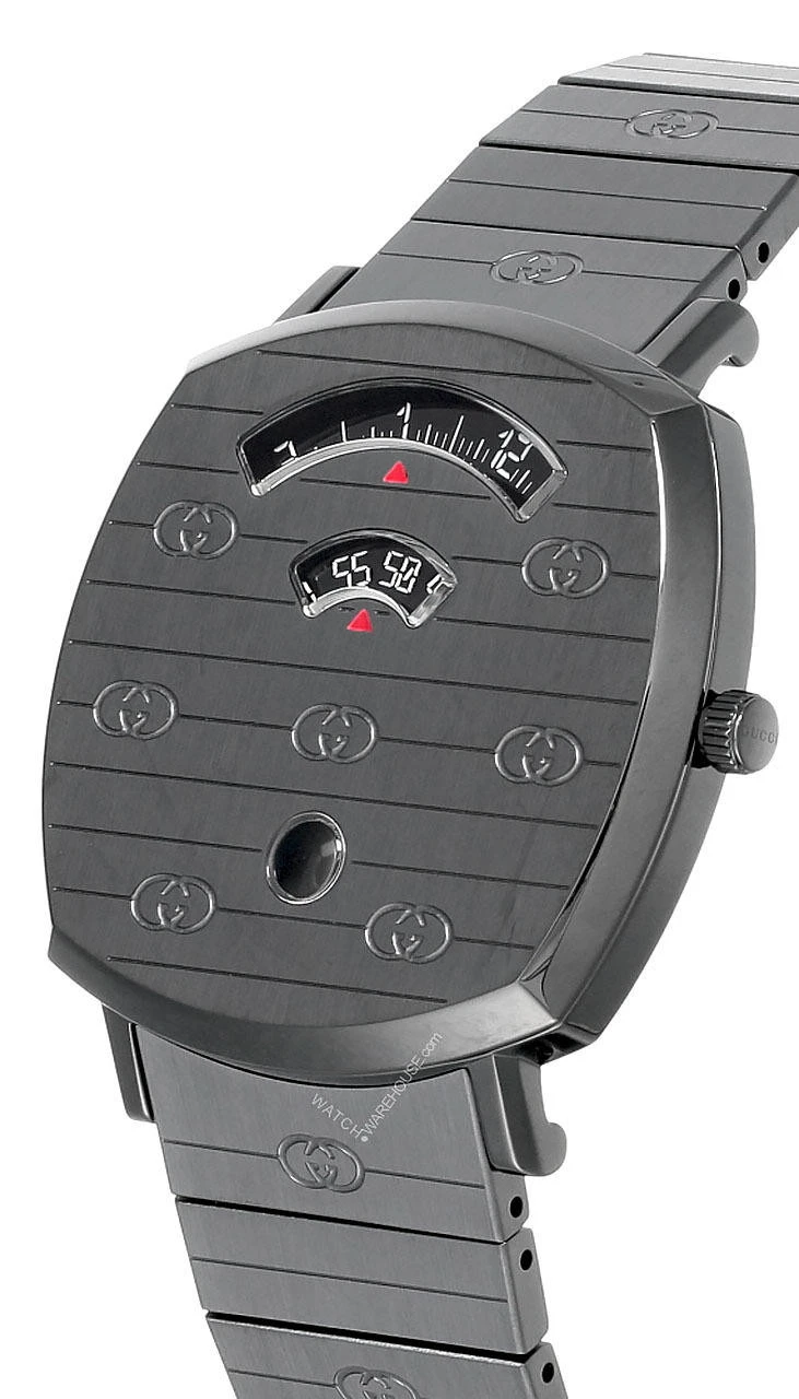 GUCCI Grip 38MM Quartz SS GG-Engraved Grey Dial Unisex Watch YA157429 4 GUCCI Grip 38MM Quartz SS GG-Engraved Grey Dial Unisex Watch YA157429 - Image 2