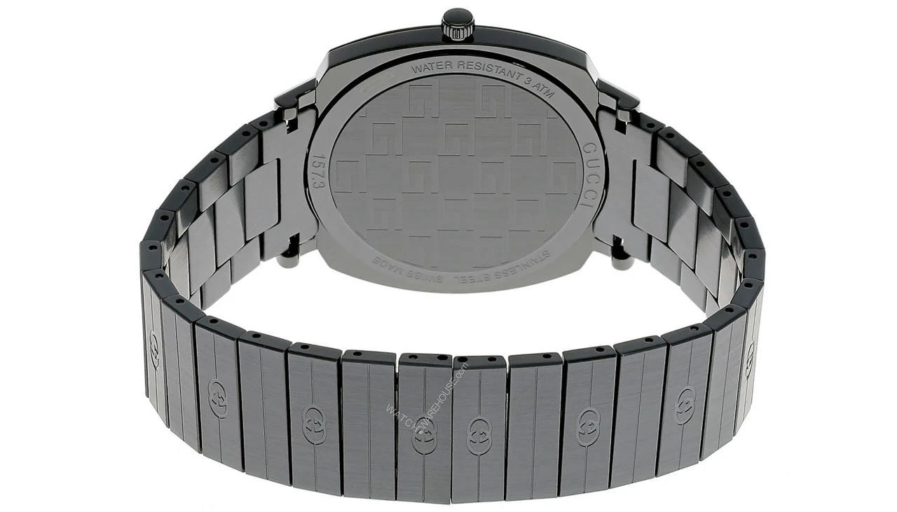 GUCCI Grip 38MM Quartz SS GG-Engraved Grey Dial Unisex Watch YA157429 5 GUCCI Grip 38MM Quartz SS GG-Engraved Grey Dial Unisex Watch YA157429 - Image 3