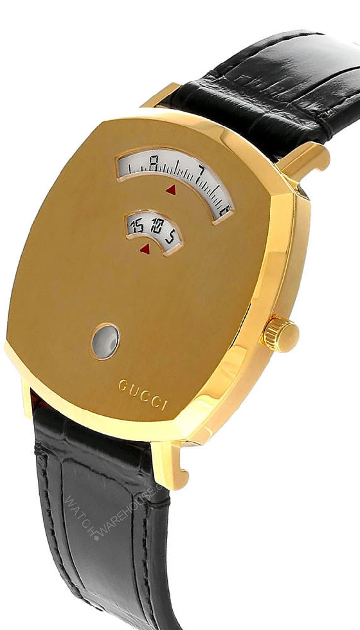 GUCCI Grip Date 38MM Quartz Black Leather Unisex Watch YA157446 4 GUCCI Grip Date 38MM Quartz Black Leather Unisex Watch YA157446 - Image 2