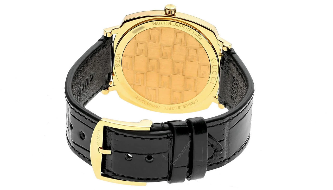 GUCCI Grip Date 38MM Quartz Black Leather Unisex Watch YA157446 5 GUCCI Grip Date 38MM Quartz Black Leather Unisex Watch YA157446 - Image 3
