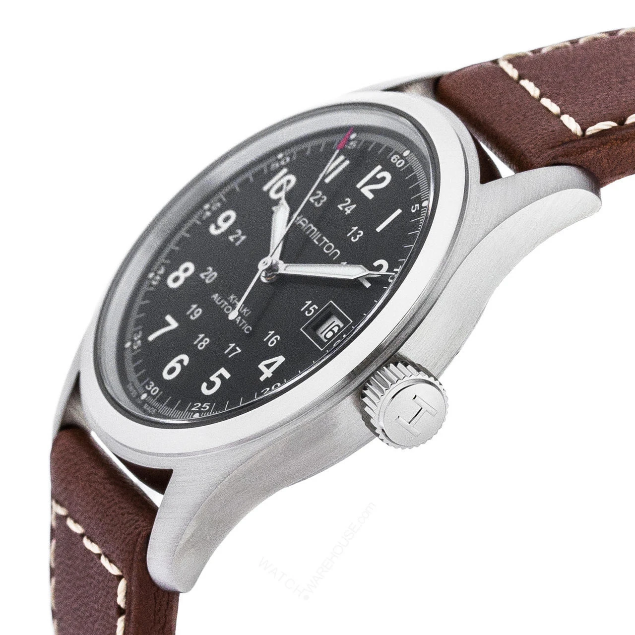 HAMILTON Khaki Field 38MM Automatic BRN Leather Men's Watch H70455533 4 HAMILTON Khaki Field 38MM Automatic BRN Leather Men's Watch H70455533 - Image 2