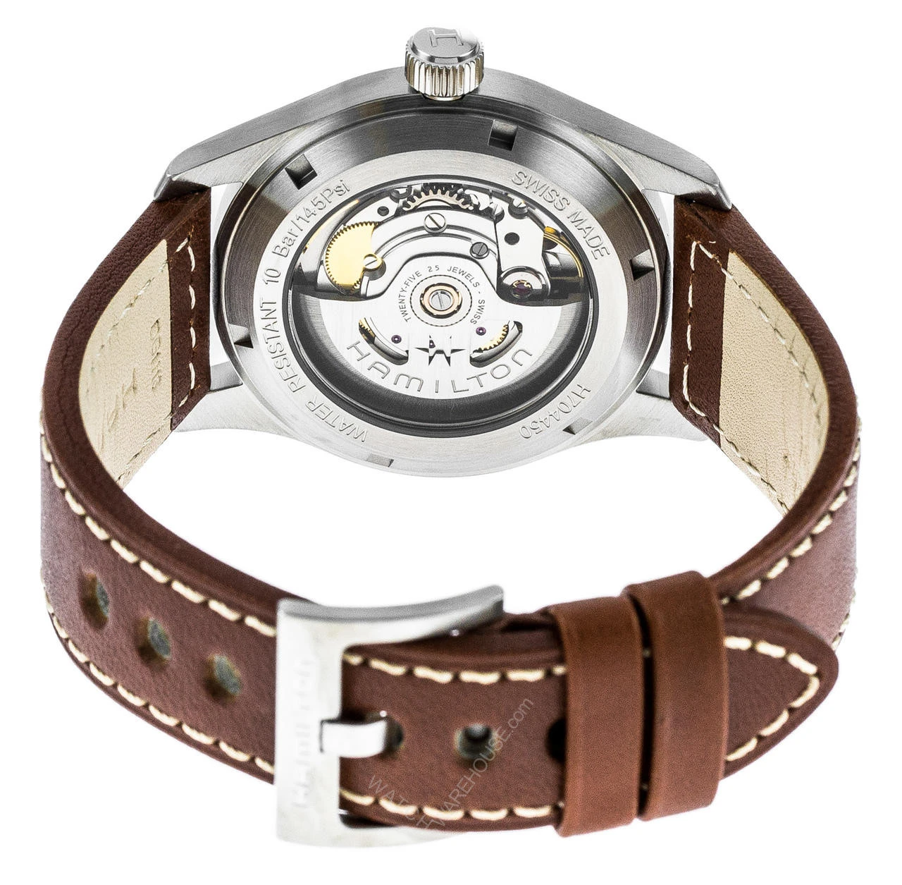 HAMILTON Khaki Field 38MM Automatic BRN Leather Men's Watch H70455533 6 HAMILTON Khaki Field 38MM Automatic BRN Leather Men's Watch H70455533 - Image 4