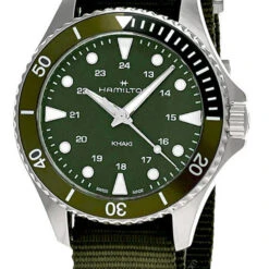 HAMILTON Khaki Navy Scuba 37MM Quartz Green Dial Men's Watch H82241961