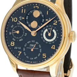 IWC Portuguese Perpetual Calendar AUTO Leather Men's Watch IW503202