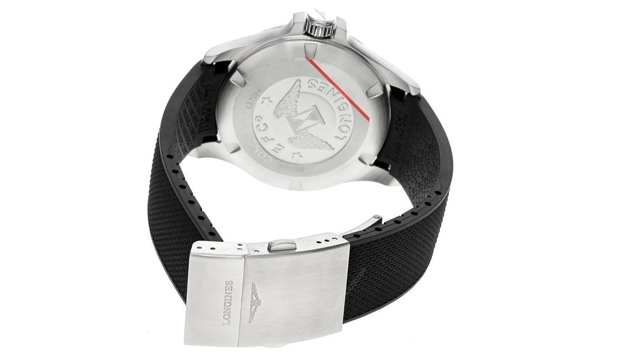 LONGINES Conquest 43MM Quartz Black Rubber Men's Watch L3.726.4.66.9 5 LONGINES Conquest 43MM Quartz Black Rubber Men's Watch L3.726.4.66.9 - Image 3