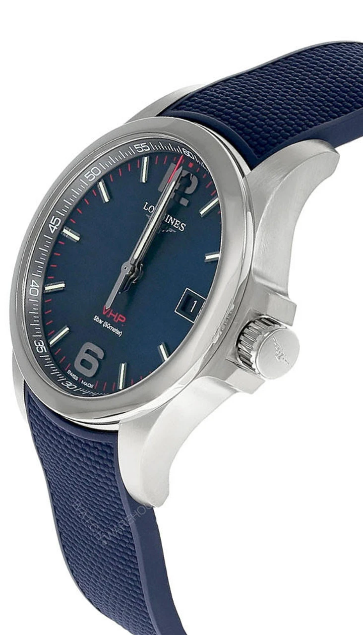 LONGINES Conquest V.H.P. 41MM Blue Dial Rubber Men's Watch L3.716.4.96.9 4 LONGINES Conquest V.H.P. 41MM Blue Dial Rubber Men's Watch L3.716.4.96.9 - Image 2