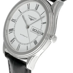LONGINES Flagship AUTO 38.5MM White Dial Leather Men's Watch L4.899.4.21.2 -Tissot shop longines watches longines flagship auto 38.5mm white dial leather mens watch l4.899.4.21.2 02461.1684990485