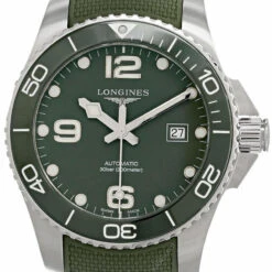 LONGINES Hydroconquest AUTO 43MM GRN Dial/Rubber Men's Watch L37824069