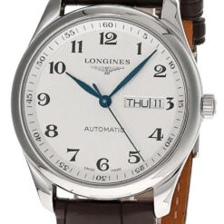 LONGINES Master Collection AUTO 38.5MM Sliver Dial Leather Men's Watch L2.755.4.78.3