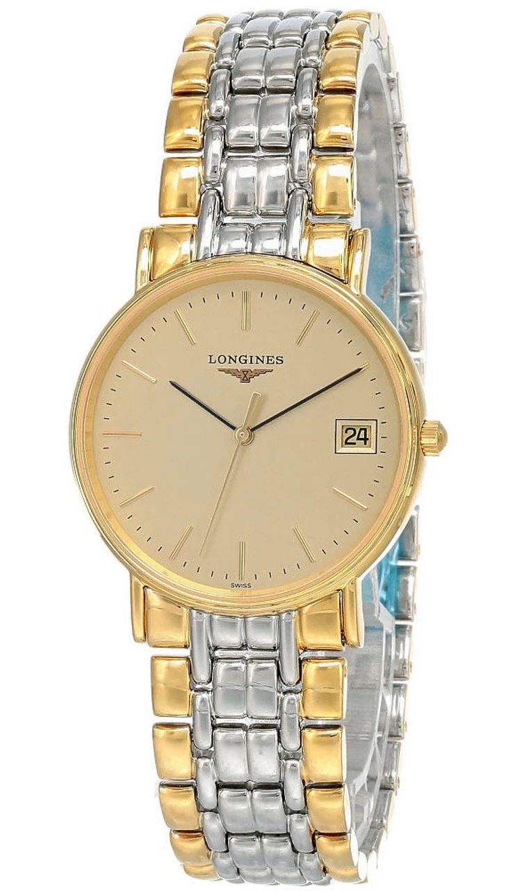 LONGINES Presences 33MM Quartz S-Steel Two-Tone Men's Watch L4.819.2.32.7 3 LONGINES Presences 33MM Quartz S-Steel Two-Tone Men's Watch L4.819.2.32.7