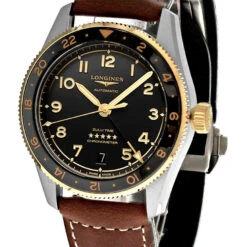 LONGINES Spirit Zulu Time 39MM AUTO Leather Men's Watch L3.802.5.53.2