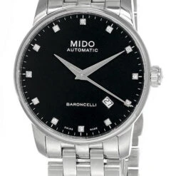 MIDO Baroncelli 38MM SS Diamond Black Dial Men's Watch M8600.4.68.1