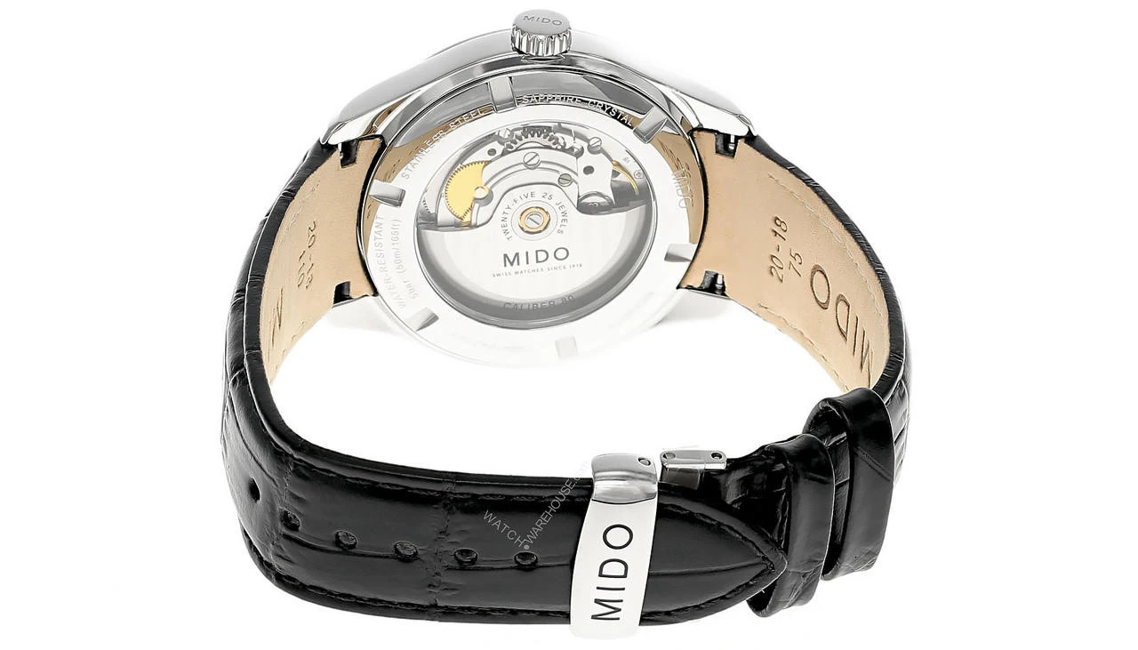 MIDO Belluna II 40MM AUTO Silver Dial LTHR Men's Watch M024.407.16.033.00 5 MIDO Belluna II 40MM AUTO Silver Dial LTHR Men's Watch M024.407.16.033.00 - Image 3