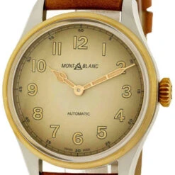 MONTBLANC 185 40MM AUTO Stainless Steel Brown LTHR Men's Watch 119065