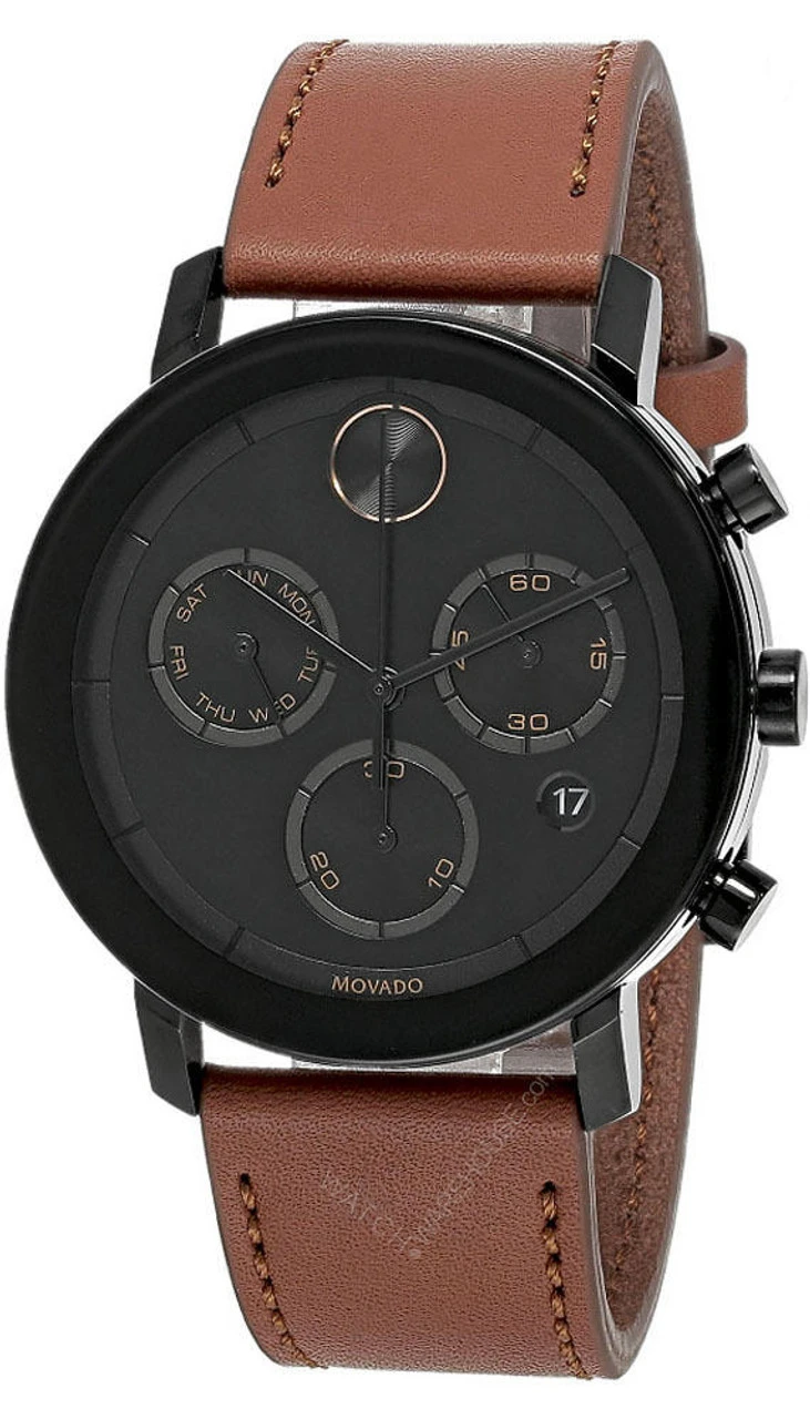 MOVADO BOLD Evolution 42MM CHRONO Cognac LTHR Men's Watch 3600758 3 MOVADO BOLD Evolution 42MM CHRONO Cognac LTHR Men's Watch 3600758