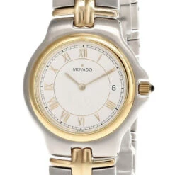 MOVADO Olympian S-Steel White Dial Two-Tone Men's Watch 0603918