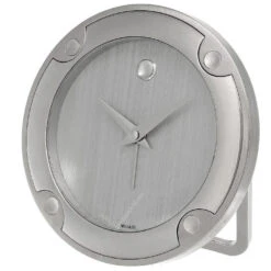 MOVADO Quartz Stainless Steel Silver Dial DESK CLOCK