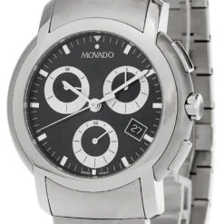 MOVADO SL Series Stainless Steel Black Dial Men's Watch 0605734
