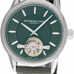 RAYMOND WEIL Freelancer 42.5MM AUTO Green Dial Textile Men's Watch 2780-STC-52001