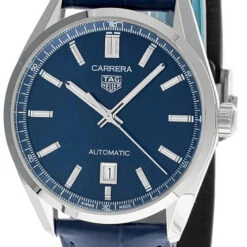 TAG HEUER Carrera Date 39MM AUTO Blue Leather Men's Watch WBN2112.FC6504