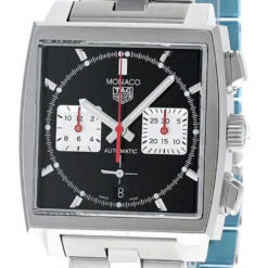 TAG HEUER Monaco 39MM AUTO Black Dial SS Men's Watch CBL2113.BA0644