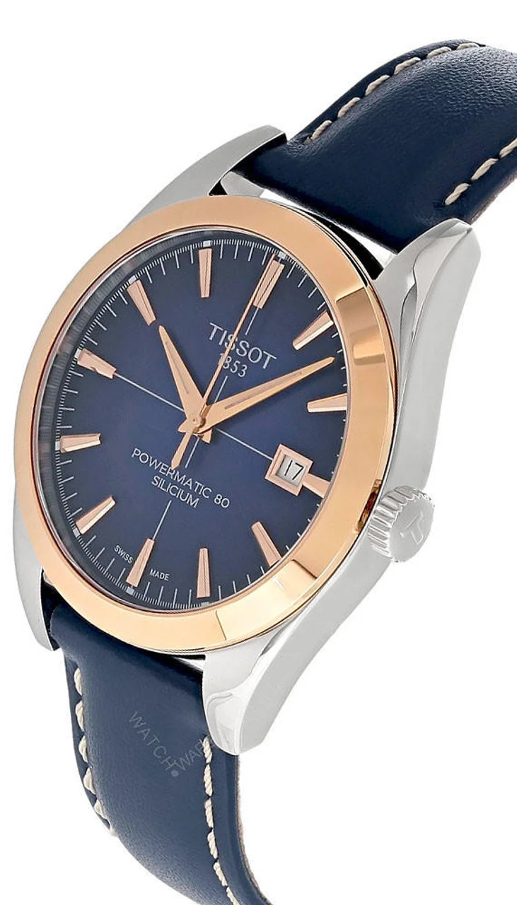 TISSOT Gentleman Powermatic 80 Silicium Solid 18K Gold Bezel Men's Watch T927.407.46.041.00 4 TISSOT Gentleman Powermatic 80 Silicium Solid 18K Gold Bezel Men's Watch T927.407.46.041.00 - Image 2