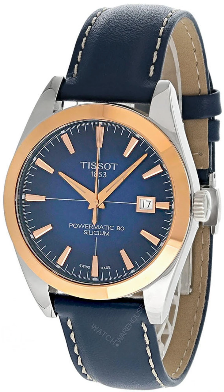 TISSOT Gentleman Powermatic 80 Silicium Solid 18K Gold Bezel Men's Watch T927.407.46.041.00 3 TISSOT Gentleman Powermatic 80 Silicium Solid 18K Gold Bezel Men's Watch T927.407.46.041.00
