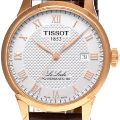 TISSOT Le Locle Powermatic 80 Silver Dial Leather Men's Watch T006.407.36.033.00