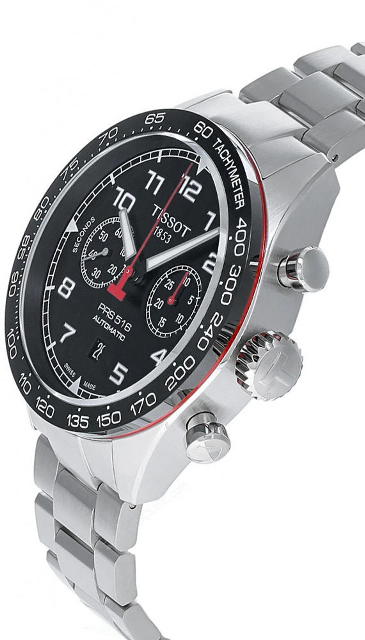 TISSOT PRS 516 45MM AUTO CHRONO SS Black Dial Men's Watch T131.627.11.052.00 4 TISSOT PRS 516 45MM AUTO CHRONO SS Black Dial Men's Watch T131.627.11.052.00 - Image 2