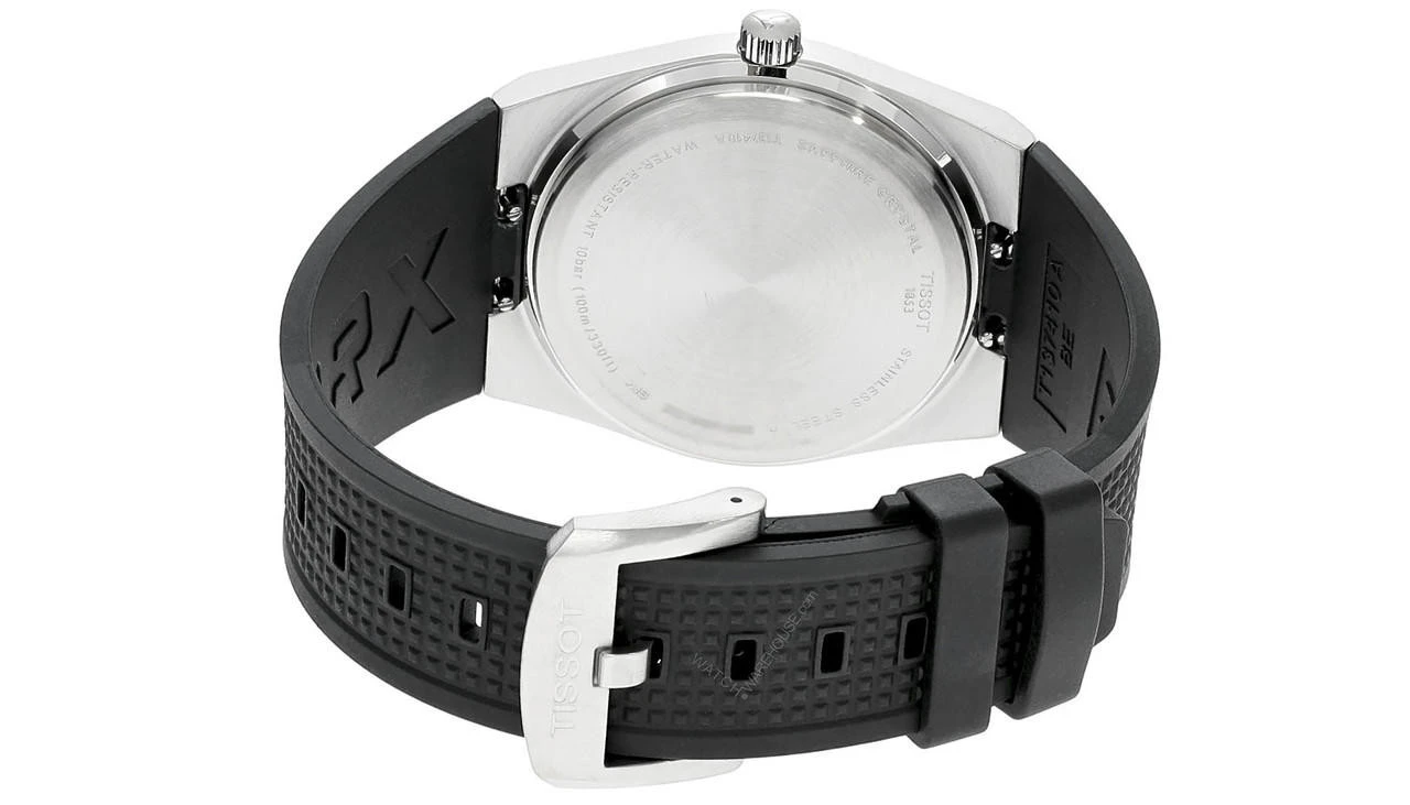 TISSOT PRX 40MM Quartz SS Black Dial Rubber Men's Watch T137.410.17.051.00 5 TISSOT PRX 40MM Quartz SS Black Dial Rubber Men's Watch T137.410.17.051.00 - Image 3