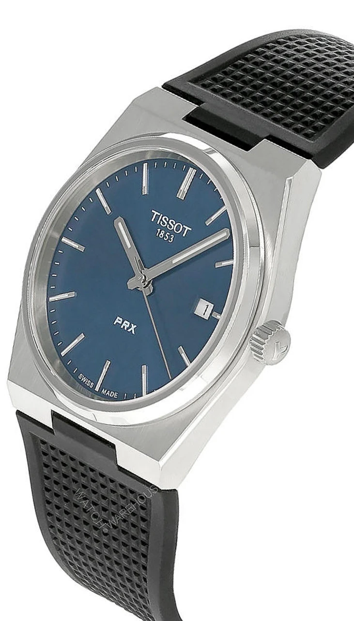 TISSOT PRX 40MM Quartz SS Blue Dial Rubber Men's Watch T137.410.17.041.00 3 TISSOT PRX 40MM Quartz SS Blue Dial Rubber Men's Watch T137.410.17.041.00 - Image 2