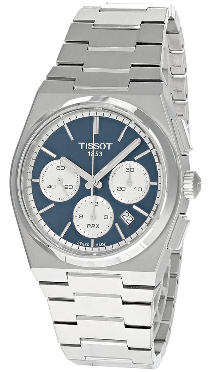TISSOT PRX AUTO 42MM CHRONO S-Steel Blue Dial Men's Watch T137.427.11.041.00 3 TISSOT PRX AUTO 42MM CHRONO S-Steel Blue Dial Men's Watch T137.427.11.041.00
